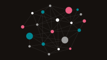 A network of coloured bubbles