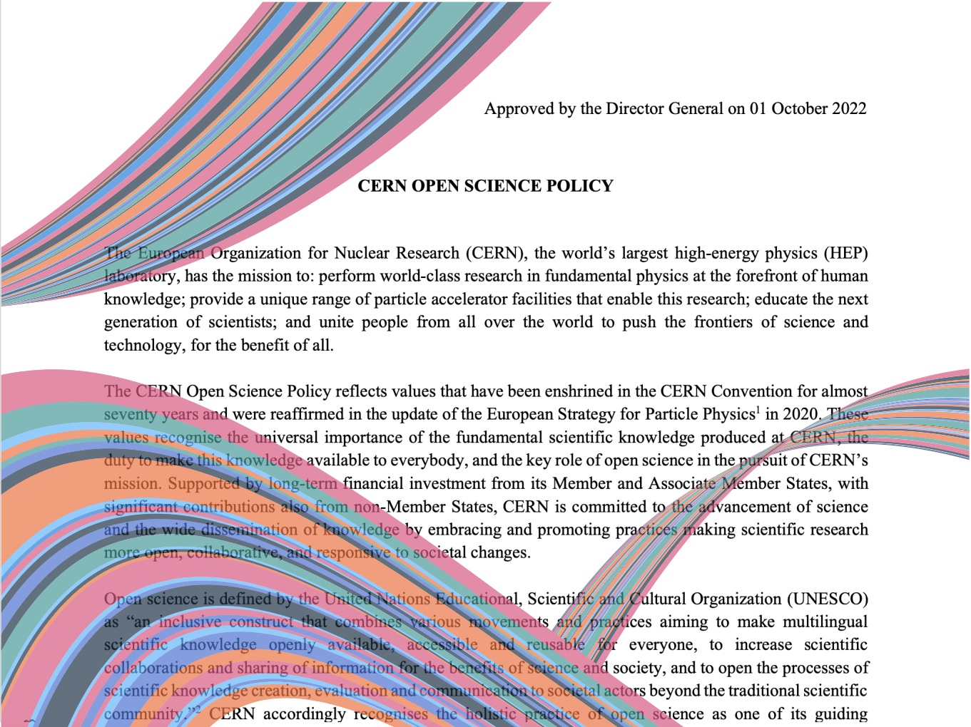 CERN publishes Open Science Policy